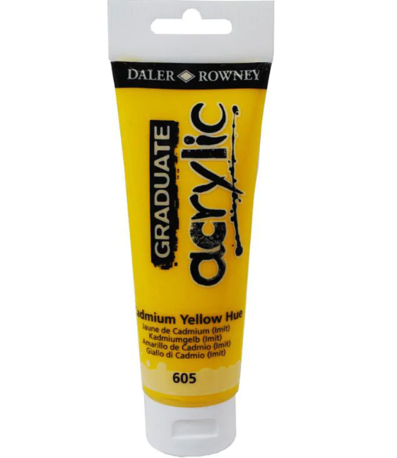 Daler Rowney Graduate Cadmium Yellow Acrylic Paint 120ml - Al Masam Stationery LLC Main image