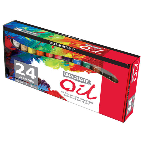 Daler Rowney Graduate Oil Color Set of 24 x 22ml - Al Masam Stationery LLC Main image