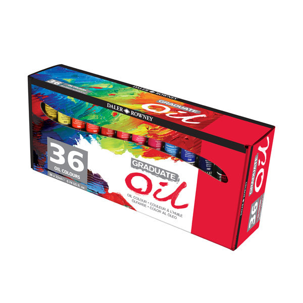 Daler Rowney Graduate Oil Color Set of 36 x 22ml - Al Masam Stationery LLC Main image