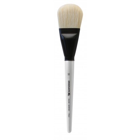 Daler Rowney Graduate XL White Bristle Filbert Brushes Size 50 - Al Masam Stationery LLC Main image