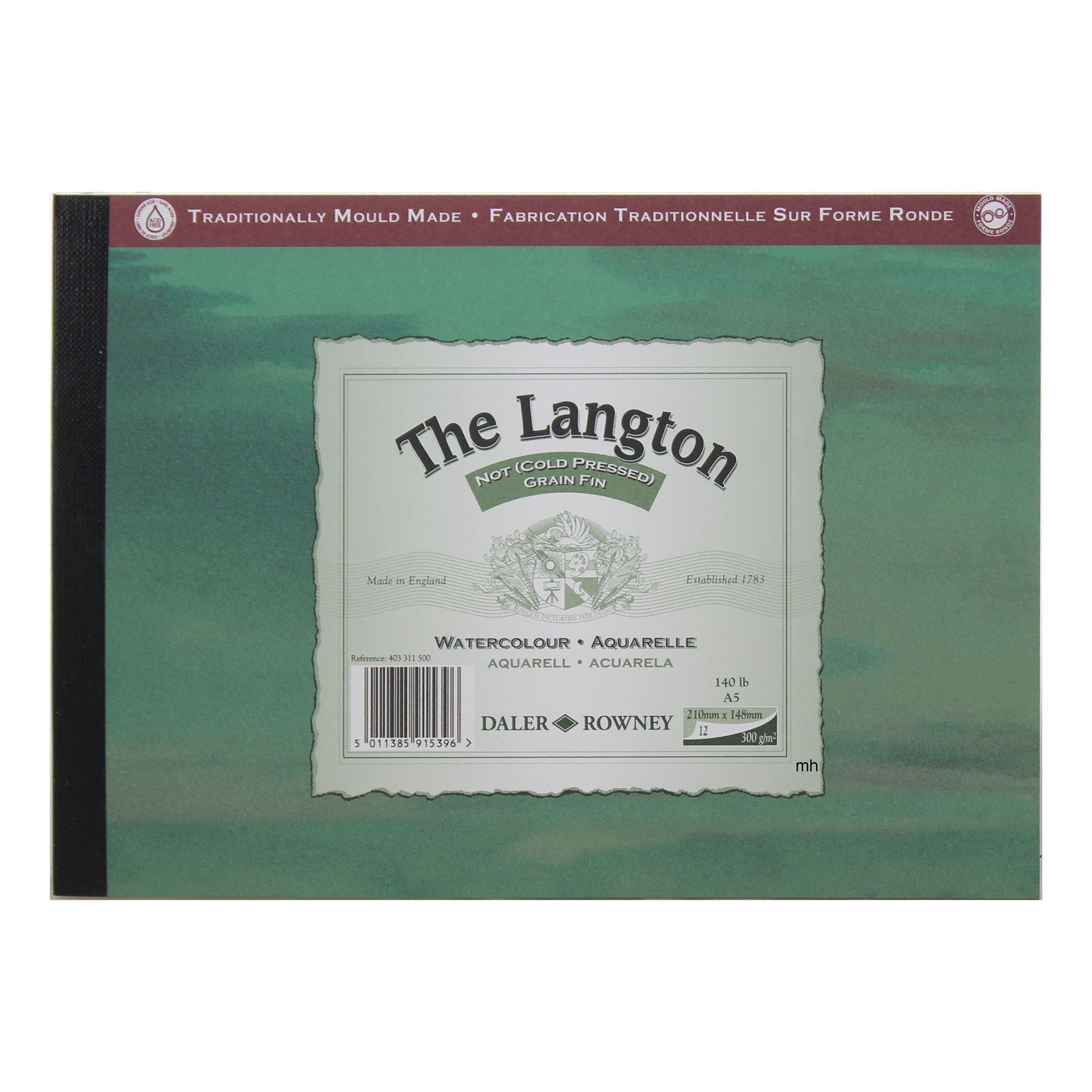 Daler Rowney Langton Watercolour Pads NOT Surface 300gsm A5 - Al Masam Stationery LLC Main image