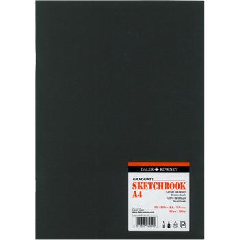 Daler Rowney Matt Soft Cover Stapled Sketchbook Graduate 20sht 160g/m2 A4 - Al Masam Stationery LLC Main image