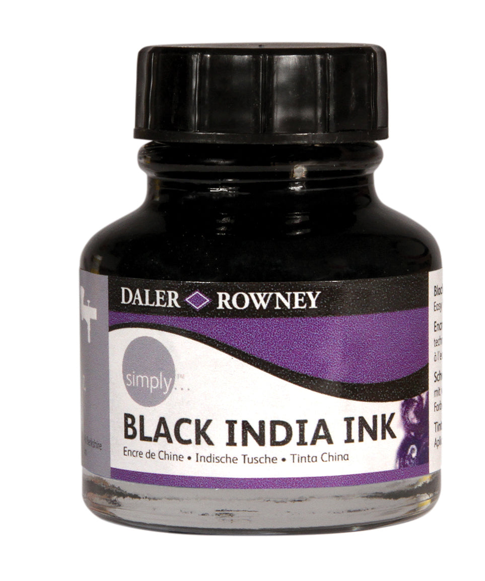 Daler-Rowney Simply Black India Ink, Pen & Calligraphy Ink - Al Masam Stationery LLC Main image