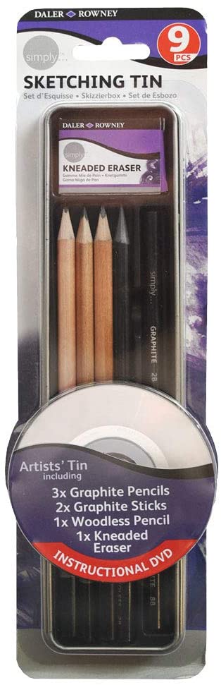 Daler Rowney Simply Pencil Sketching Tin Set - Al Masam Stationery LLC Main image