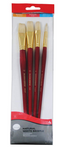 Daler Rowney Simply Set Brush Wallets Long Handle Bristle Brush St 4Pc #3 Lh - Al Masam Stationery LLC