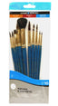Daler Rowney Simply Set Brush Wallets Synthetic/ Natural Wc Mix Brush Set 10Pc - Al Masam Stationery LLC