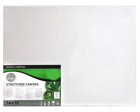 Daler Rowney Simply Stretched Canvas 36*46cm/14*18" - Al Masam Stationery LLC Main image