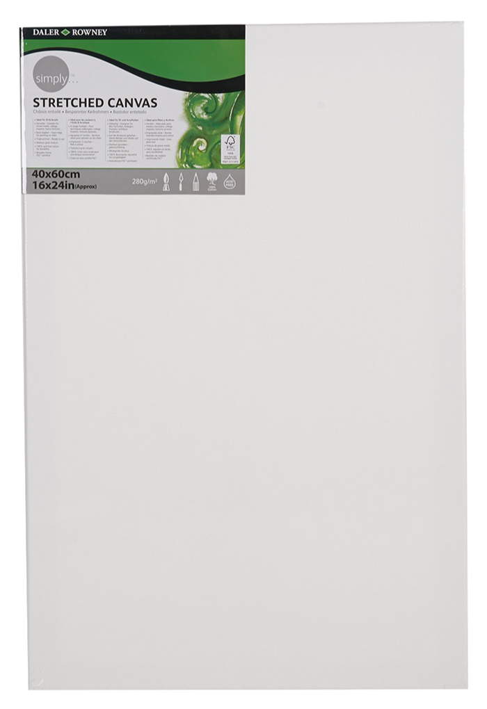 Daler Rowney Simply Stretched Canvas 40*60cm/16*24" - Al Masam Stationery LLC