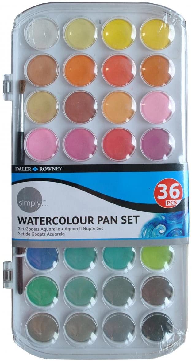 Daler Rowney Simply Watercolor 36 Pans - Al Masam Stationery LLC