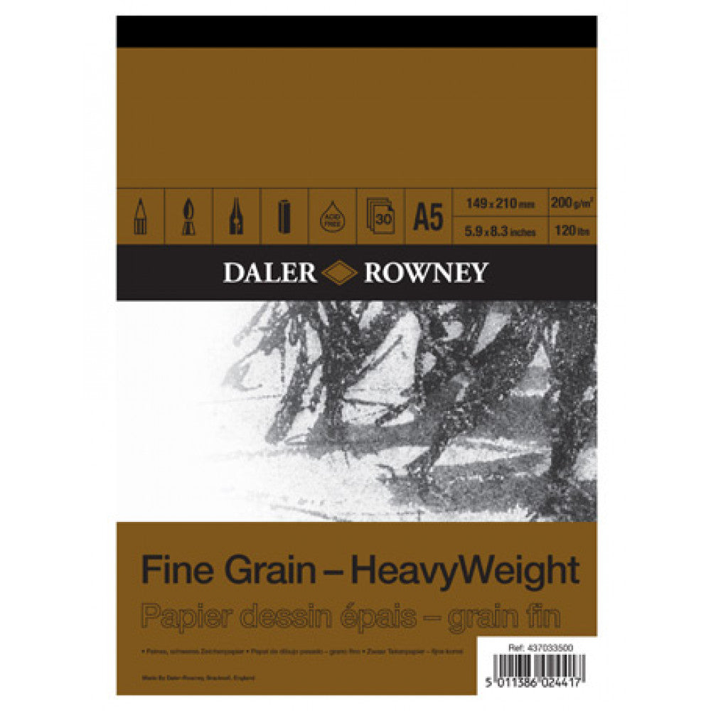 Daler Rowney Sketching Fine Grain Heavyweight Pad A5 - Al Masam Stationery LLC Main image