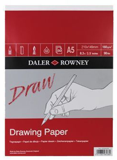 Daler Rowney Sketching Medium Grain Drawing Pad (50sht/160gsm) A5 - Al Masam Stationery LLC Main image