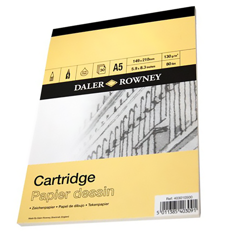 Daler Rowney Sketching Smooth Cartridge Pad Acid Free A5 - Al Masam Stationery LLC Main image