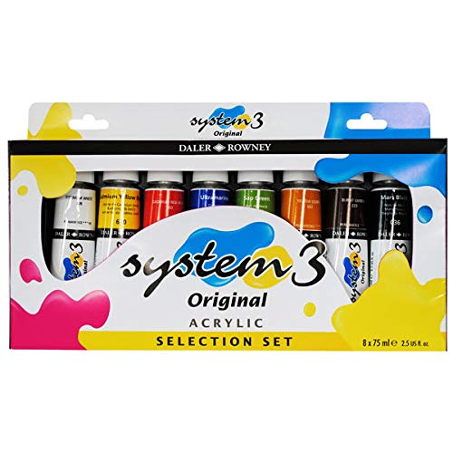 Daler Rowney System 3 Selection Colour -Set of 8 X 75 ml - Al Masam Stationery LLC Main image