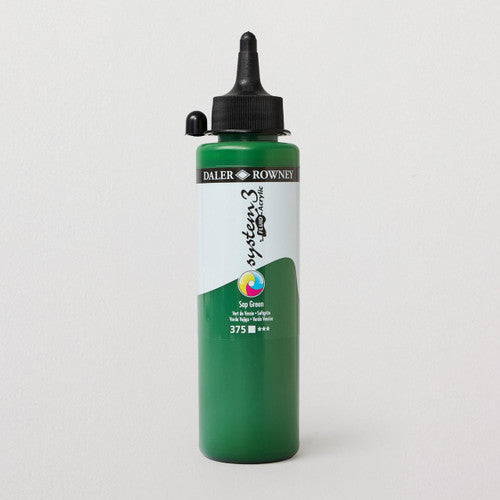 Daler Rowney System 3D Acrylic Color Paint - 225ml, Sap Green - Al Masam Stationery LLC -  -  Main image
