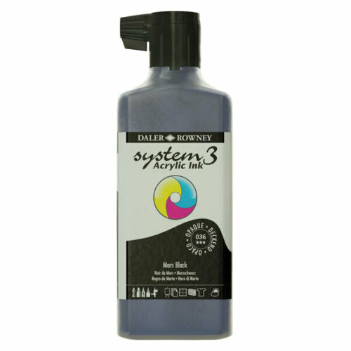Daler-Rowney System3 Ink 180ml Mars Black - Al Masam Stationery LLC Main image