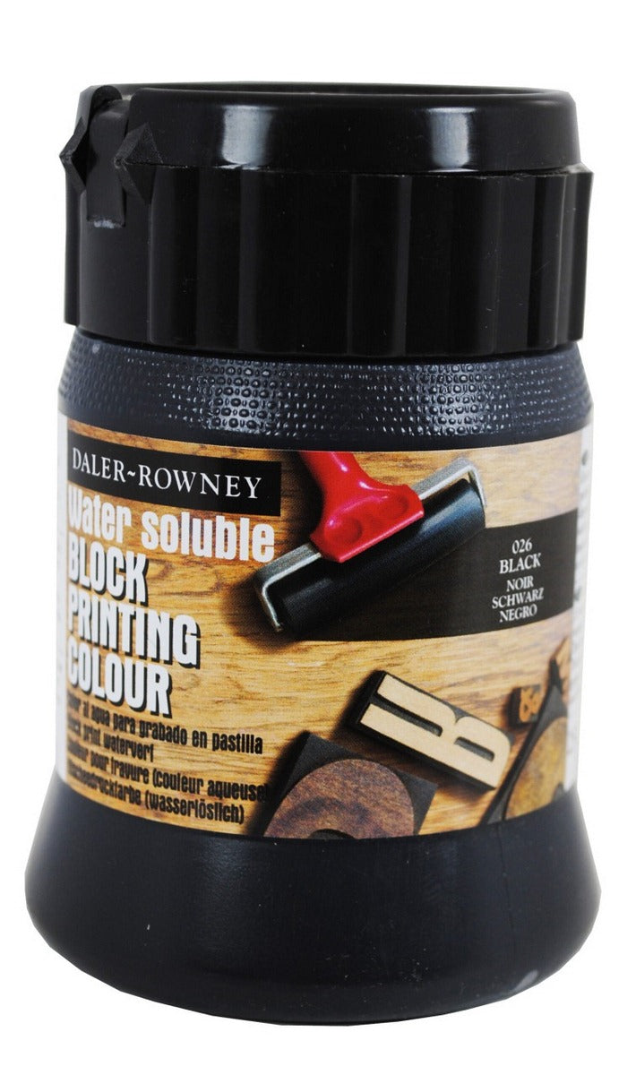 Daler Rowney Water Soluble Block Printing Black 250ml - Al Masam Stationery LLC Main image