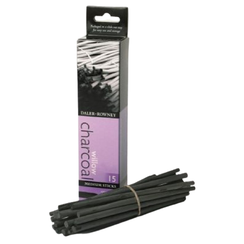 Daler Rowney Willow Charcoal Medium 6mm Box - Al Masam Stationery LLC Main image