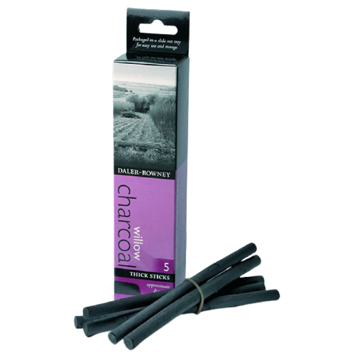 Daler Rowney Willow Charcoal Thick 9mm Box - Al Masam Stationery LLC Main image