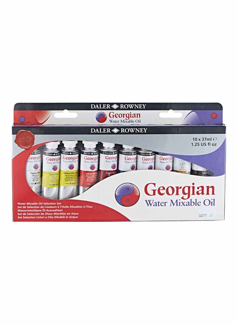Georgian Water Mixable Oil 10 piece Assorted Colour Set - Al Masam Stationery LLC Main image