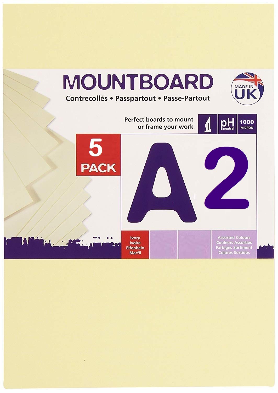Roll over image to zoom in      Daler Rowney A2 GRADUATE MOUNTBOARD IVORY - Al Masam Stationery LLC Main image