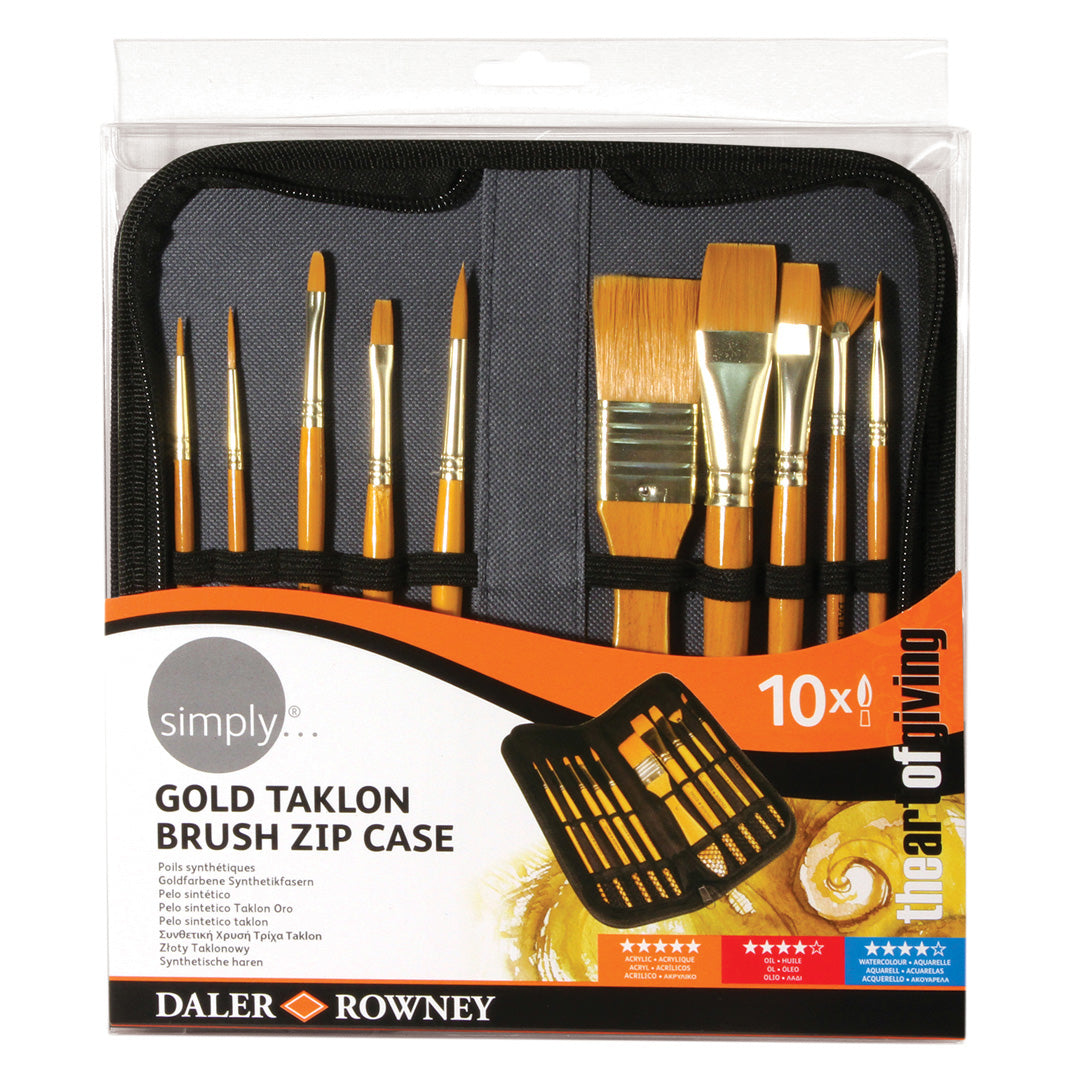 SIMPLY ACRYL BRSH ZIP CASE 10PC - Al Masam Stationery LLC Main image