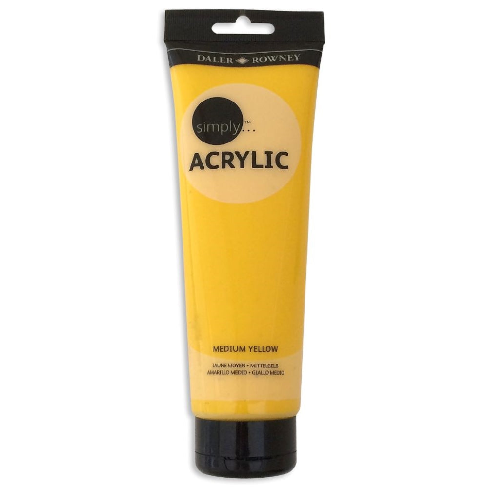 SIMPLY ACRYL SL 250ML MEDIUM YELLOW - Al Masam Stationery LLC Main image