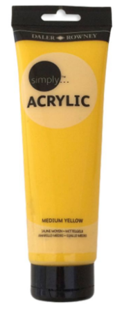 Simply Acrylic 250 ml Tube Medium Yellow - Al Masam Stationery LLC Main image