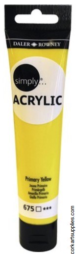 Simply Acrylic 75ml Yellow Primary - Al Masam Stationery LLC Main image