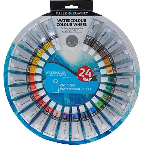 Simply Watercolour Wheel Paint Set of 24 Tubes - Al Masam Stationery LLC Main image