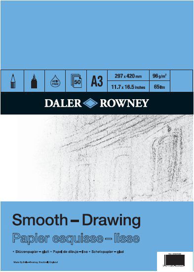 Daler Rowney Drawing Pads Smooth A3 - Al Masam Stationery LLC Main image