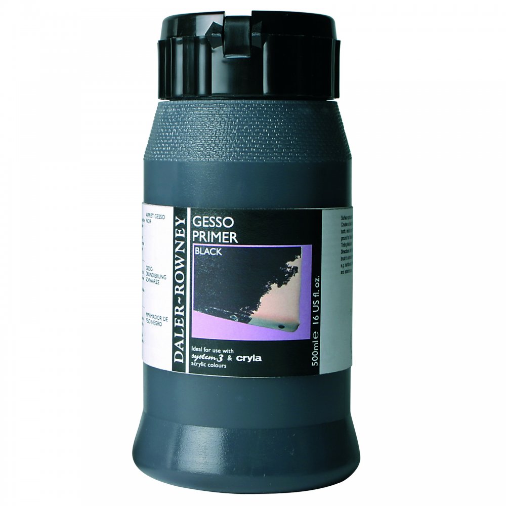 Daler Rowney Black Gesso Primer Acrylic Medium Secondary image