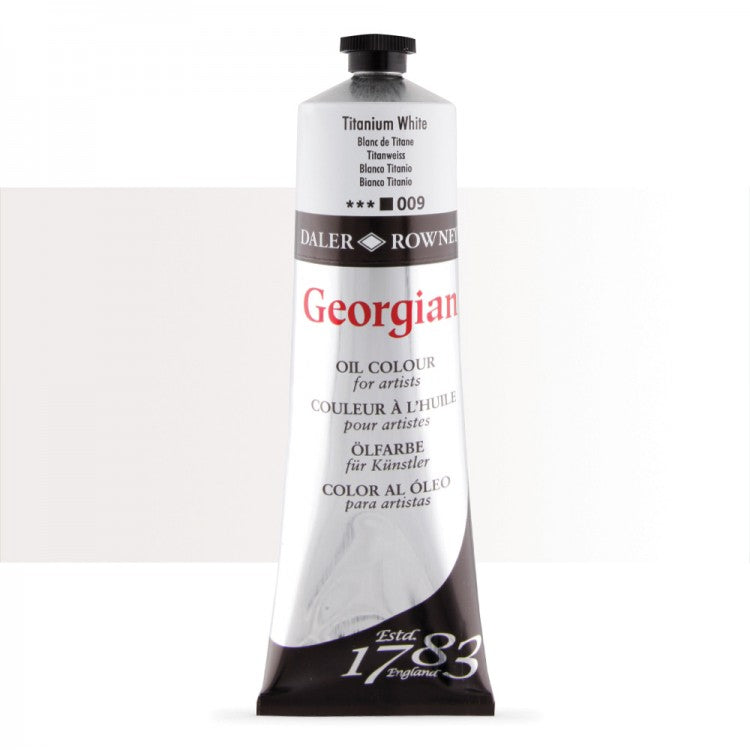 Daler Rowney Georgian Oil Paint - Titanium White - (DAL111225009) - Al Masam Stationery LLC Main image