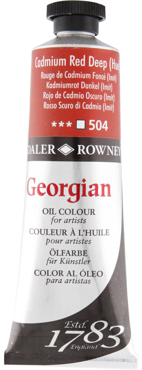 Daler Rowney Georgian Oil Paint - Cadmium Red Deep (Hue) Secondary image