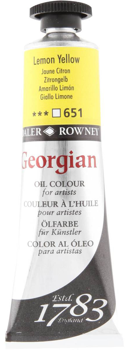 Daler Rowney Georgian Oil Paint - Lemon Yellow - 38ML Secondary image