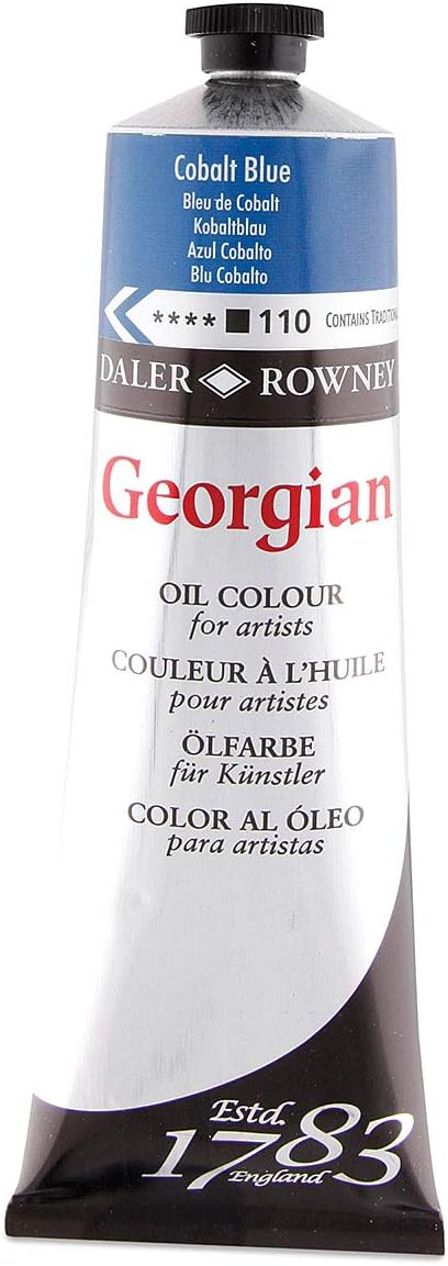 Daler Rowney Georgian Oil Paint  225ML COBALT BLUE - Al Masam Stationery LLC Main image