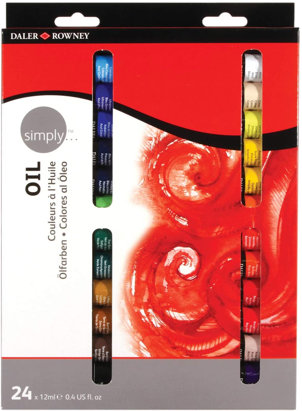 Daler - Rowney Simply 24 x 12ml Oil Set - Al Masam Stationery LLC Main image