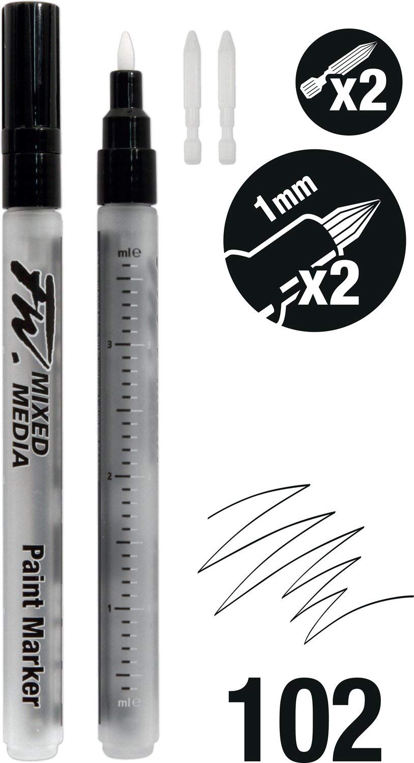 Daler & Rowney Fw Marker Set 2Xsm 1Mm Hard Pt - Al Masam Stationery LLC Main image