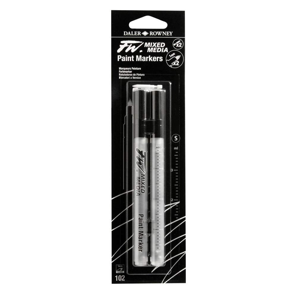 Daler & Rowney Fw Marker Set 2Xsm 1Mm Hard Pt Secondary image