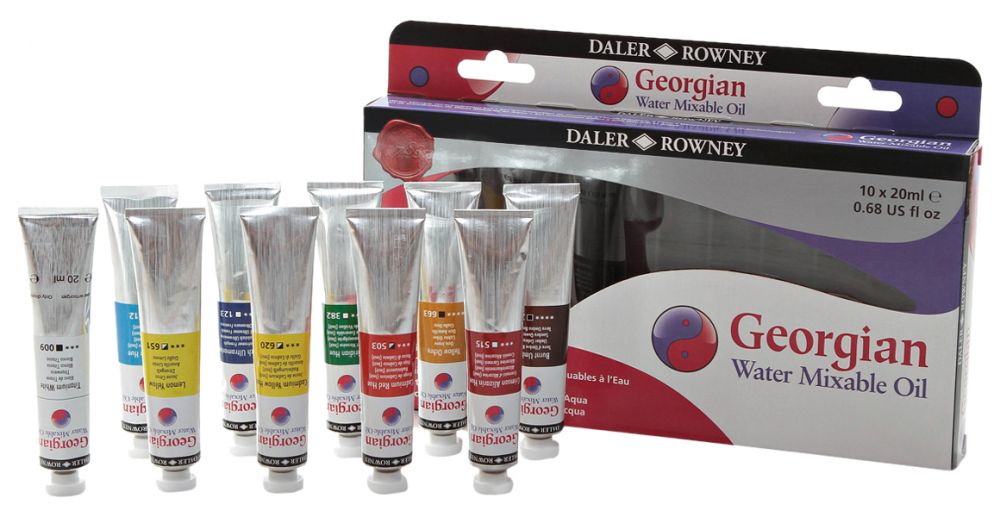 Daler Rowney Georgian Oil Mixable Oil Introduction Set - Al Masam Stationery LLC Main image