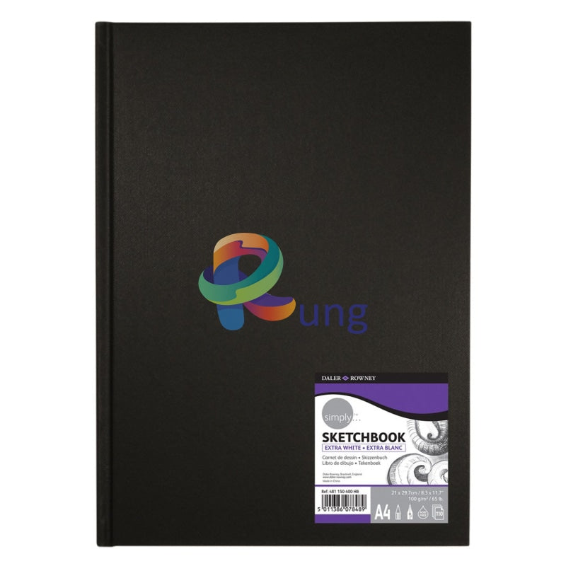 Daler-Rowney Simply Hard Bound Sketch Book A3 Extra White - Al Masam Stationery LLC Main image
