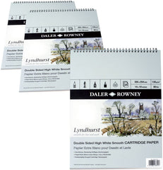 Daler-Rowney Lyndhurst Spiral Pad Smooth Surface 135gsm16x12in 25 Sheets - Al Masam Stationery LLC