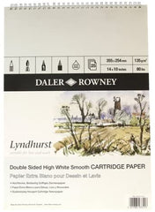 Daler-Rowney Spiral Pad smooth surface 135gsm 25S Lyndhurst 14x10 - Al Masam Stationery LLC