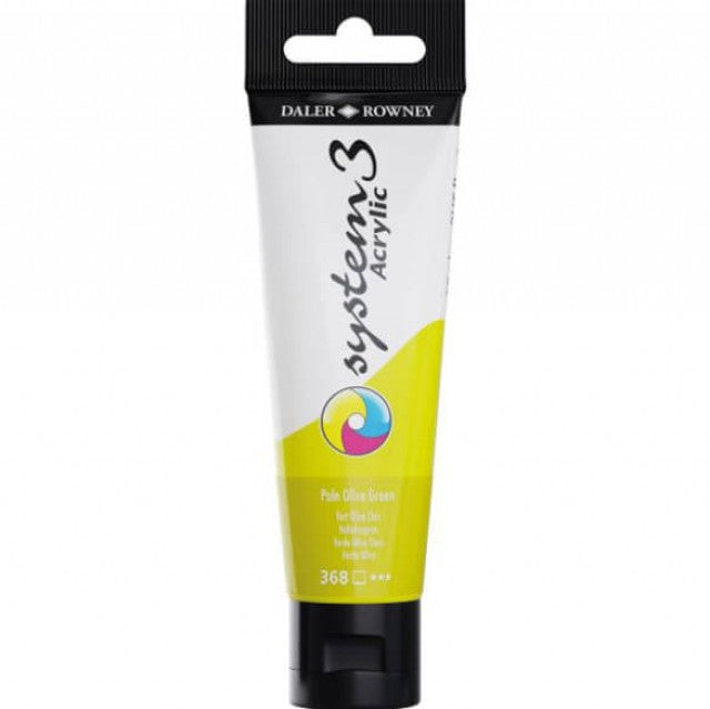 Daler Rowney System 3 Acrylic Paint 59ml Pale Olive Green - Al Masam Stationery LLC