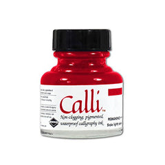 Daler Rowney Calli Calligraphy Ink, 1 oz, Scarlet - Al Masam Stationery LLC