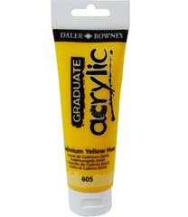 Daler Rowney Graduate Cadmium Yellow Acrylic Paint 120ml - Al Masam Stationery LLC