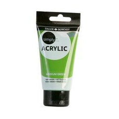 Daler Rowney Simply Acrylic Paint - 75 ml - 349 Medium Green - Al Masam Stationery LLC