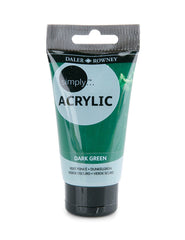 Daler Rowney Simply Acrylic Paint - 75 ml - 386 Dark Green - Al Masam Stationery LLC