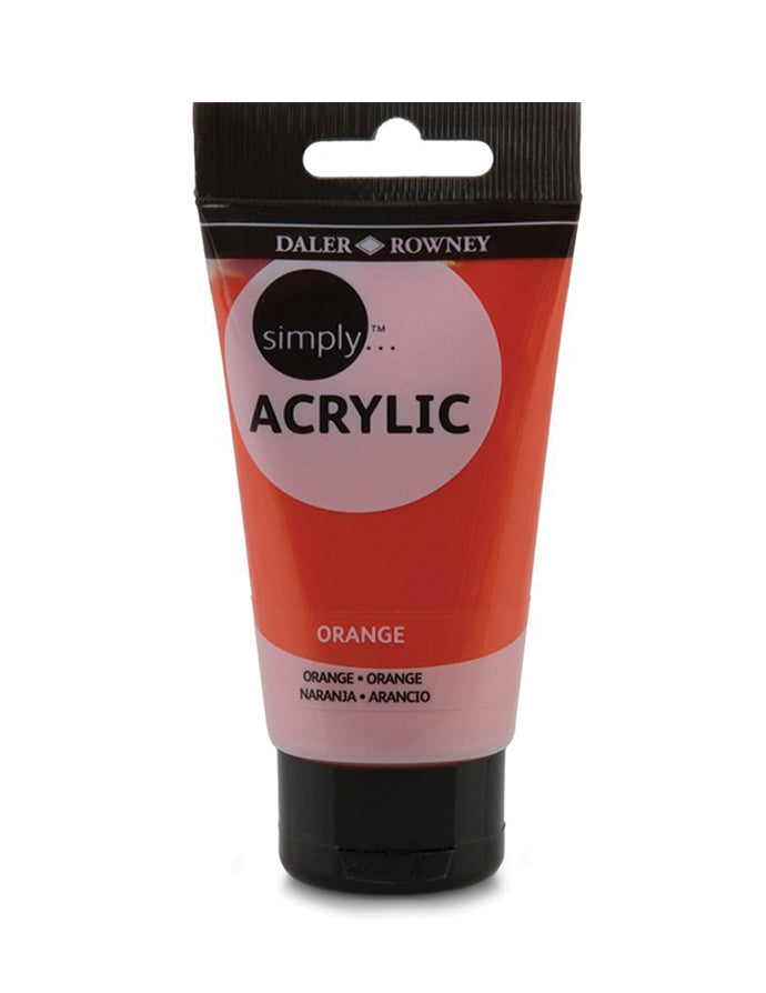 Daler Rowney Simply Acrylic Paint - 75 ml - 660 Orange - Al Masam Stationery LLC