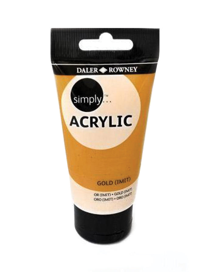 Daler Rowney Simply Acrylic Paint - 75 ml - 701 Gold - Al Masam Stationery LLC