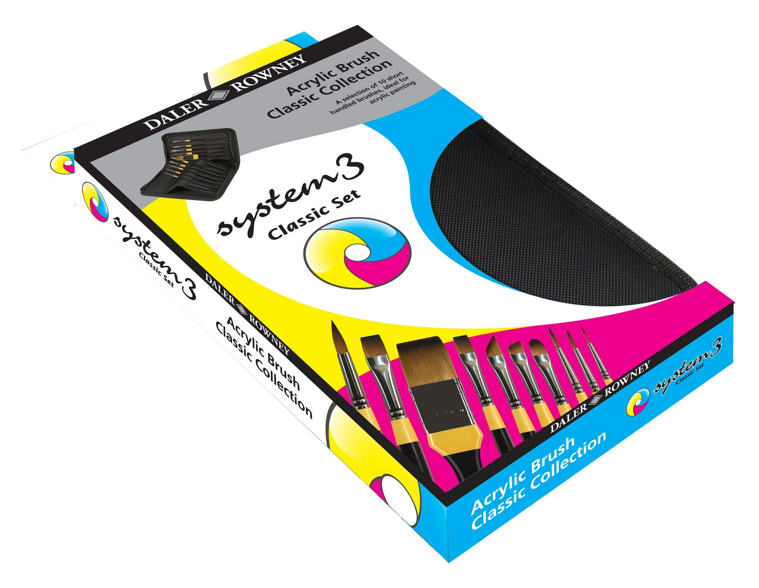 Daler Rowney System 3 Classic Zip Case 10 Brush SH - Al Masam Stationery LLC